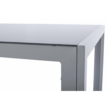 Masă de grădină din aluminiu VENECIA 180 x 90 cm - argintiu