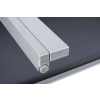 Mobilier de grădină din aluminiu VENECIA Masă 90cm și 4 scaune - Argintiu