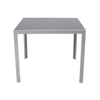 Mobilier de grădină din aluminiu VENECIA Masă 90cm și 4 scaune - Argintiu