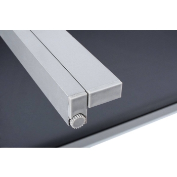 Mobilier de grădină din aluminiu VENECIA Masă 90cm și 4 scaune - Argintiu