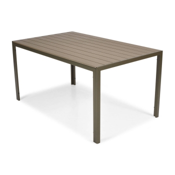 MODENA masă de grădină din aluminiu pentru 6 persoane 150 x 90 cm - maro