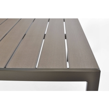 MODENA masă de grădină din aluminiu pentru 6 persoane 150 x 90 cm - maro
