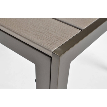 MODENA masă de grădină din aluminiu pentru 6 persoane 150 x 90 cm - maro