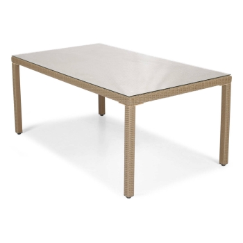 Masă de grădină Technorattan MALAGA 180 x 90 cm - bej închis