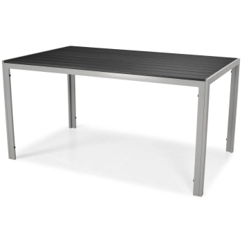 MODENA masă de grădină din aluminiu pentru 6 persoane 150 x 90 cm - negru