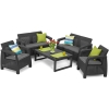 Mobilier de grădină CORFU FIESTA + LYON 6 locuri - grafit