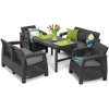 Mobilier de grădină CORFU FIESTA + LYON 6 locuri - grafit