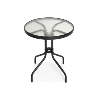 Masă rotundă de grădină din metal 60 x 60 x 70,5 cm - negru