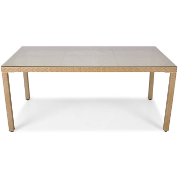 Masă de grădină Technorattan MALAGA 180 x 90 cm - bej