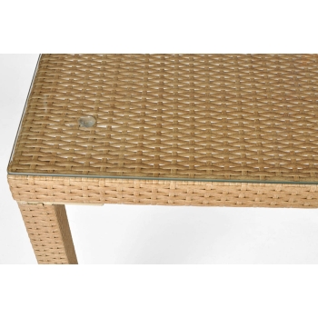 Masă de grădină Technorattan MALAGA 180 x 90 cm - bej