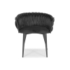 Scaun ROSA braided glamour chair - negru și negru