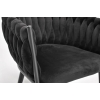 Scaun ROSA braided glamour chair - negru și negru