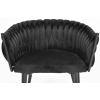 Scaun ROSA braided glamour chair - negru și negru
