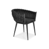 Scaun ROSA braided glamour chair - negru și negru
