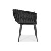 Scaun ROSA braided glamour chair - negru și negru