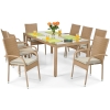 Set de grădină 6 piese Technorattan MALAGA masă 180 cm - bej