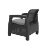 Mobilier de grădină CORFU SET cu 4 locuri - grafit