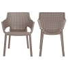 Mobilier de grădină Scaune de 10 locuri EVA + masă JULIE DOUBLE - cappuccino
