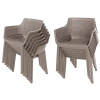 Mobilier de grădină Scaune de 10 locuri EVA + masă JULIE DOUBLE - cappuccino