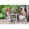 Masă de grădină cu 6 locuri HARMONY 160 x 90 cm - gri