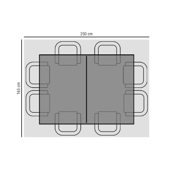 Husă de protecție pentru mobilier de grădină 165 x 250 x 80cm - verde