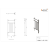 Radiator de baie PINEA 1 negru 430x1000mm 234W Imers