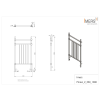 Radiator de baie PINEA 1 negru 430x1000mm 234W Imers