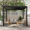 Zestaw Pergola ogrodowa MIRADOR 80 Solid 3 x 3 m Antracyt + Roleta 3 m