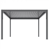 Pergola ogrodowa aluminiowa elektryczna LUXE 3 x 3 m Antracyt z LED