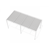 Pergola ogrodowa aluminiowa LUXE 3 x 5.8 m Biały z LED