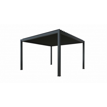 Pergola ogrodowa aluminiowa elektryczna LUXE 3.5 x 3.5 m Antracyt z LED