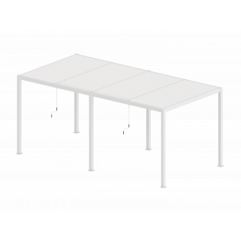 Pergola ogrodowa aluminiowa LUXE 3 x 5.8 m Biały z LED