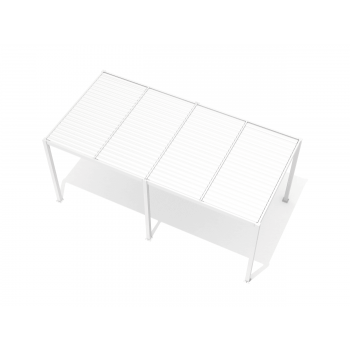 Pergola ogrodowa aluminiowa LUXE 3 x 5.8 m Biały z LED