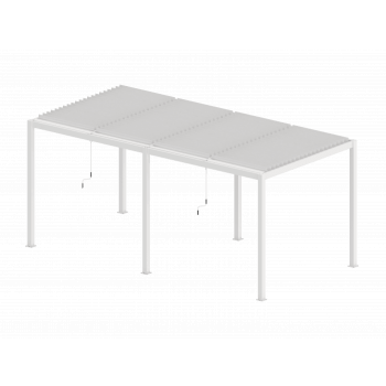 Pergola ogrodowa aluminiowa LUXE 3 x 5.8 m Biały z LED