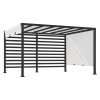 Pergola ogrodowa 305x366cm stal/włókno sztuczne