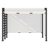 Pergola ogrodowa 305x366cm stal/włókno sztuczne