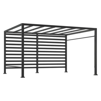Pergola ogrodowa 305x366cm stal/włókno sztuczne