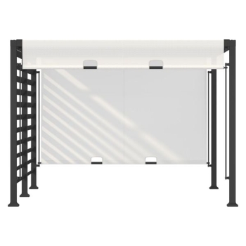 Pergola ogrodowa 305x366cm stal/włókno sztuczne