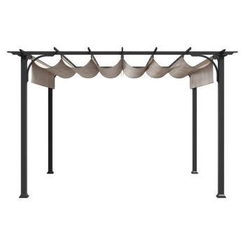Pergola ogrodowa 366x274cm stal/tkanina