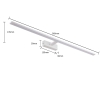 Kinkiet Isla XXL biały 96 cm IP44 LED 4000K