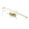 Kinkiet Isla złoty 62cm IP44 LED 4000K