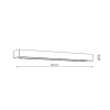 Kinkiet Ibros 120 cm biały IP44 LED 3000K