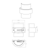 Kinkiet Miele dymny 1xG9