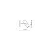 Kinkiet Bovino drewniano - czarny 1xGU10