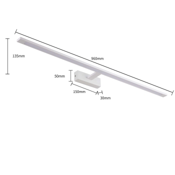 Kinkiet Isla XXL biały 96 cm IP44 LED 4000K