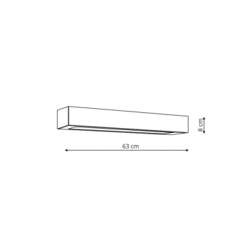 Kinkiet Ibros 63 cm biały IP44 LED 3000K