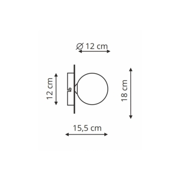 Kinkiet Roma czarny 1xG9