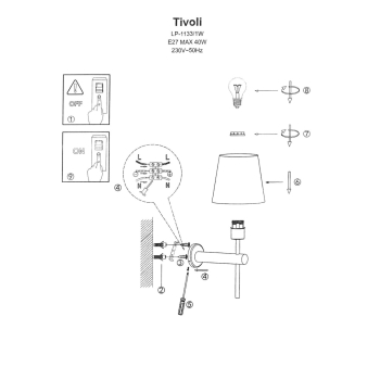 Kinkiet Tivoli chrom 1xE27