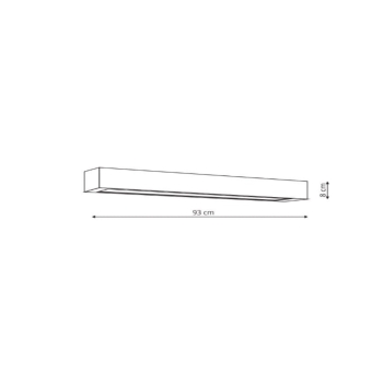 Kinkiet Ibros 93 cm biały IP44 LED 4000K