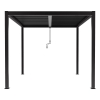 Pergola ogrodowa aluminiowa LUXE 4 x 4 m Antracyt z oświetleniem LED